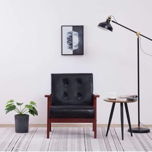 Medina Fauteuil kunstleer zwart