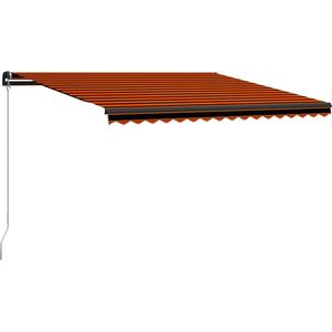 Medina Luifel handmatig uittrekbaar 400x300 cm oranje en bruin