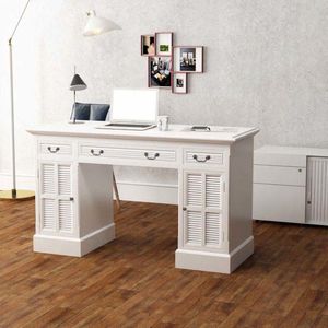 Medina Bureau ministre wit 140x48x80 cm