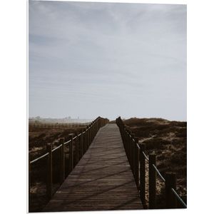 WallClassics - PVC Schuimplaat - Steiger Richting het Strand - 60x80 cm Foto op PVC Schuimplaat (Met Ophangsysteem)
