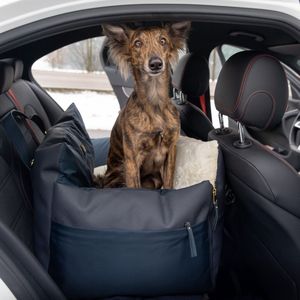 L'élianne ®: Luxe Grote Honden Autostoel - XL Auto Hondenmand - Verhoogde Autostoel Hond - Honden Reismand - Honden Automand XL