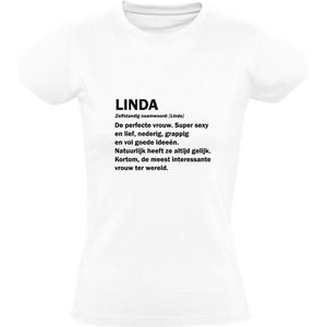 Linda Dames T-shirt | jarig | verjaardah kado | Verjaardagkado | Cadeau | Wit