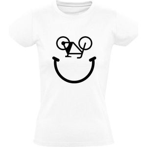 Fiets Smile Dames T-shirt | wielrennen | wielrenfiets | mountainbike | fietsen