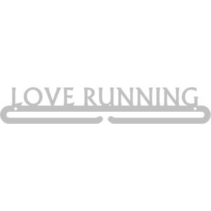 Love Running Medaillehanger RVS (35cm breed) - Nederlands product - incl. cadeauverpakking - eigen ontwerp mogelijk - sportcadeau - topkado - medalhanger - medailles - halve marathon - marathon – muurdecoratie