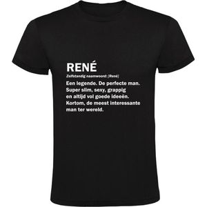 Rene Heren T-shirt | René  jarig | verjaardagkado | verjaardag kado | grappig | Verjaardagshirt | Naam | Cadeau | Zwart