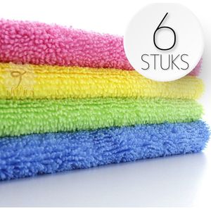 Tavas Microvezeldoek - 6 Stuks | Poetsdoeken | Schoonmaak doek | Stofdoek | 40 x 40 cm