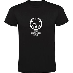 ZSM Bier Bijtanken AUB | Heren T-shirt | Zwart | Meter | Krat | Fles | Pils | Kroeg | Feest | Festival