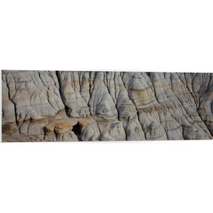 WallClassics - PVC Schuimplaat- Grijze Rotsen - 120x40 cm Foto op PVC Schuimplaat