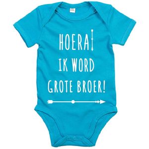 Rompertje Hoera Grote Broer-Surf Blue-0-3 Maanden