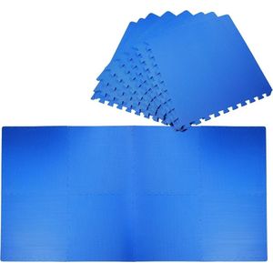 Puzzelmat - Speelmat - Kruipmat - Baby - kinderen - EVA Foam - 8 delig - 120 x 240 cm - Blauw