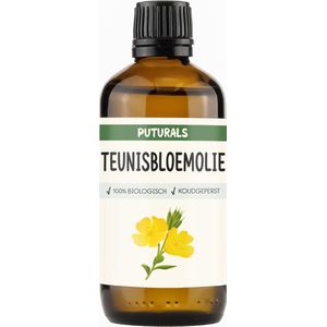 Teunisbloemolie 100% Biologisch en Koudgeperst - 100ml - Teunisbloemolie Voor Haar en Huid - Bevat Vitamine E en Omega-6 Vetzuur GLA - Staat ook bekend als Evening Primrose, Helpt tegen Eczeem en Acne - Puur en COSMOS Gecertificeerd