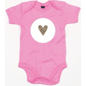 Rompertje Heart 2-Bubble Gum Pink-6-12 Maanden