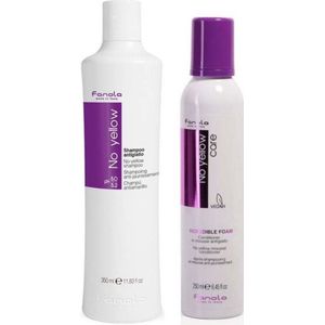 Fanola - No Yellow - Shampoo & Foam Set - 350+250ml