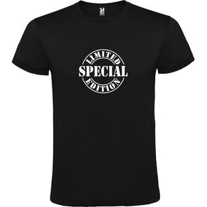 Zwart t-shirt met "" Special Limited Edition "" print Wit size XS