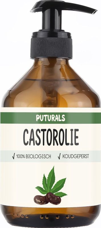 Puturals Castor Olie 100% Biologisch - 300ml - Koudgeperst en Puur - Castor Olie voor Haar, Huid, Wimpers en Wenkbrauwen - Ricinusolie of Wonderolie rijk aan Ricinolzuur