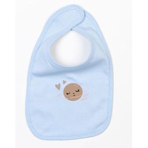 Slabbetje Love You To The Moon-Licht Blauw-One Size