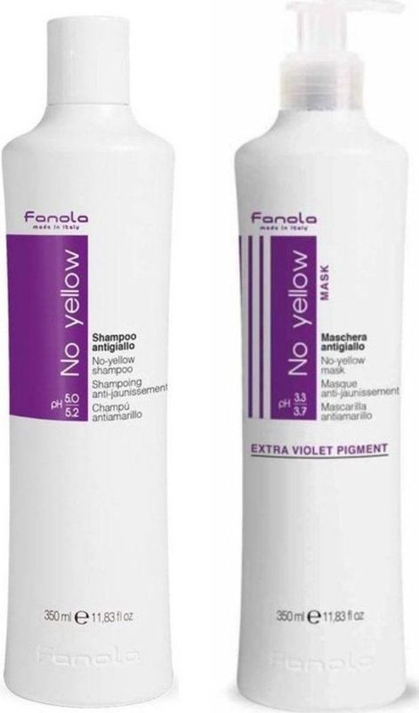 Fanola - No Yellow - Shampoo & Mask Set - 350ml - Haarverzorging