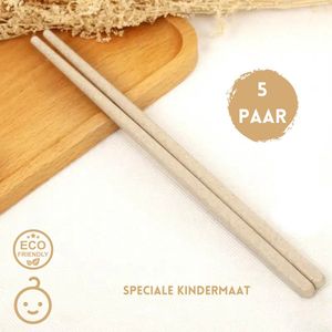 筷子 Chopsticks - Eetstokjes - Chopstick Vaatwasserbestendig - Kinderen - Set van 5 Paar - Traditioneel Hout