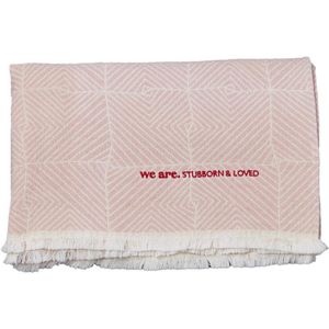 WildWood - Babydeken - Roze - Azteeks Patroon - Geborduurd Opschrift