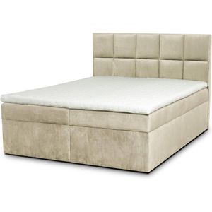 Boxspring Faro met opbergruimte velvet 200 x 200 cm | Ropez