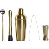 Cadeauverpakking Cocktailset Goud – Shaker 500ml – Barmaatje 15-30 ML – Zeef