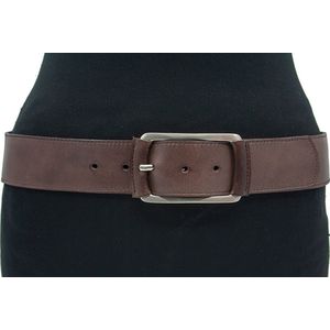 JV Belts Donkere taupe heup riem - heren en dames riem - 4.5 cm breed - Donker Taupe - Echt Leer - Taille: 90cm - Totale lengte riem: 105cm