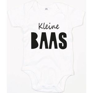 Baby Romper Kleine Baas 12-18 maand - Wit - Rompertjes baby met tekst