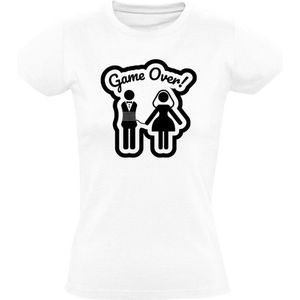Vrouw de Baas Dames t-shirt | relatie | vrijgezel | bruiloft | trouwdag | broek aan | shirt