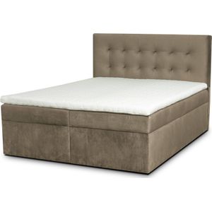 Boxspring Lille met opbergruimte velvet 140 x 200 cm | Ropez