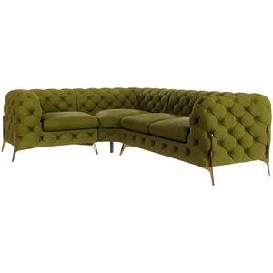 3-zitshoekbank Chelsea links velvet | Ropez