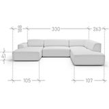 U-bank Nina rechts ribstof | NADUVI Collection