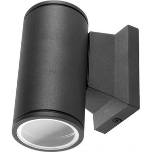 Buitenlamp rond zwart | enkele GU10 lampvoet voor één spot | waterdicht IP65