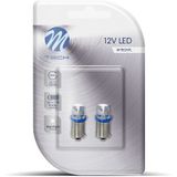 Ba9s auto lamp 2 stuks T4W blauw | LED kentekenverlichting/signaalverlichting| 12V DC