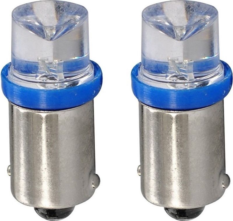 Ba9s auto lamp 2 stuks T4W blauw | LED kentekenverlichting/signaalverlichting| 12V DC