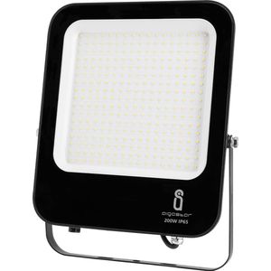 Buitenlamp zwart | LED bouwlamp 200W=1800W schijnwerper | daglichtwit 6500K - 120° lichthoek | waterdicht IP65