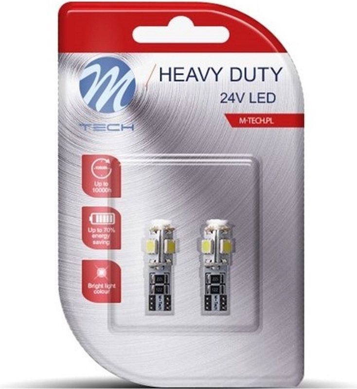 W5W - LED T10 - Autolamp - Wit - 2 Stuks - 1.2 Watt - CAN-BUS 24V DC