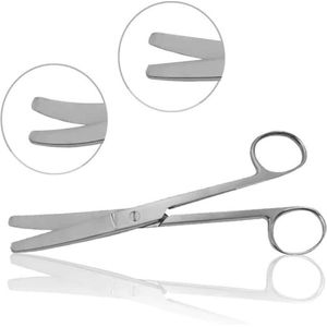Belux Surgical Instruments / TandHeelkundige schaar in inox Stomp/stomp- 18 Cm - Autoclavable , Herbruikbaar, Niet steriel