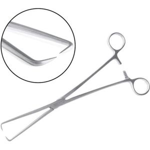 Belux Surgical Instruments / Pozzi tang - Uterus Teneculum tang /24 CM / Zilver / Niet steriel, Herbruikbaar en Autoclaveerbaar