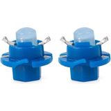 B8.4d auto lamp 2 stuks blauw | LED dashboardverlichting - klokken - schakelaars | 12V DC