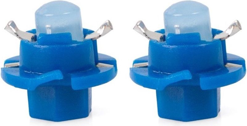 B8.4d auto lamp 2 stuks blauw | LED dashboardverlichting - klokken - schakelaars | 12V DC