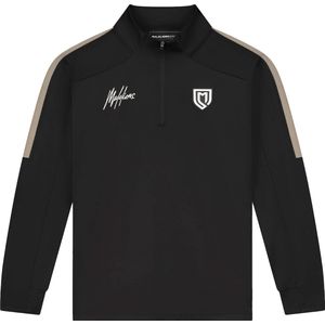 Malelions sport fielder quarter zip top in de kleur zwart