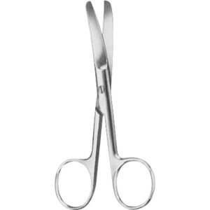 Belux Surgical Instruments/TandHeelkundige schaar in inox Stomp/stomp - Gebogen- 16 CM