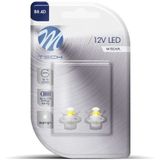 B8.4d auto lamp 2 stuks wit | LED dashboardverlichting - klokken - schakelaars | 12V DC