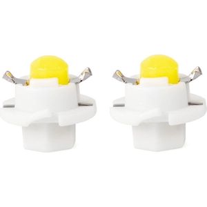 B8.4d auto lamp 2 stuks wit | LED dashboardverlichting - klokken - schakelaars | 12V DC