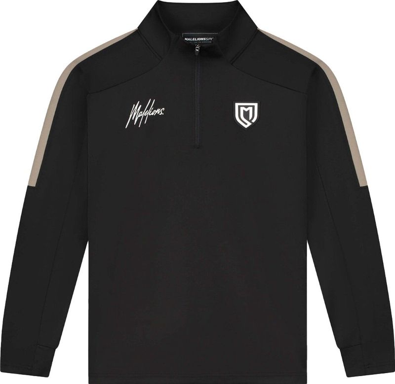 Malelions sport fielder quarter zip top in de kleur zwart