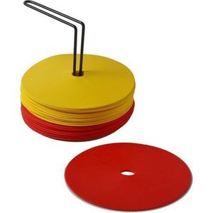 Markeerschijven - 24 stuks - 15cm diameter met houder