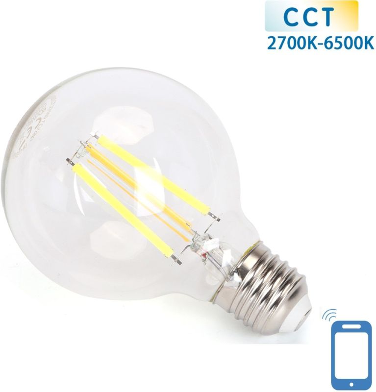 Gloeilamp - E27 Globe - 230V - Dimbaar - AigoSmart App