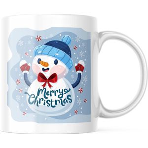 Kerst Mok: merry christmas snowman | Kerst Decoratie | Kerst Versiering | Grappige Cadeaus | Koffiemok | Koffiebeker | Theemok | Theebeker