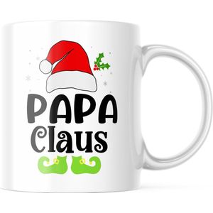 Kerst Mok met tekst: Papa Claus | Kerst Decoratie | Kerst Versiering | Grappige Cadeaus | Koffiemok | Koffiebeker | Theemok | Theebeker