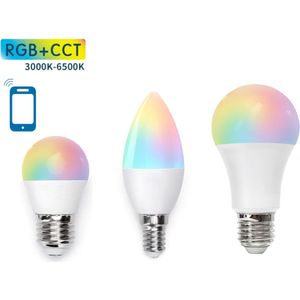 WiFi LED lampen proef/start pakket 3 stuks | gloeilamp E27 - kaarslamp E14 - kogellamp E27 | RGB+CCT 3000K~6500K - 230V